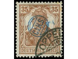 1920, Germania 35 Pfg. dunkelbraunorange, gestempelt, oben rechts etwas fleckig sonst tadellos, sign. Mikulski, Fotobefund Gr