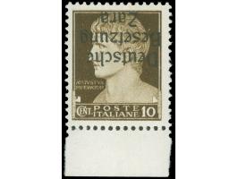 1943, 10 C. schwärzlichbraun, kopfstehender Aufdruck in Type I, postfrisch, tadellos, Auflage nur 400 Stück, sign. Ludin BPP&