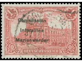 1920, Germania 1 M. rotkarmin, Aufdruckfeld 17, sauber gestempelt, tadellos, sign. Keiler, Dr. Hochstädter BPP, Kurzbefund Bo