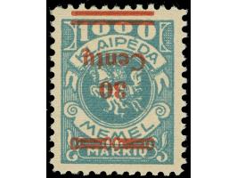 1923, 30 C. auf 1000 M. grünlichblau, kopfstehender Aufdruck in Type I, sauber ungebraucht, tadellos, sign. u. a. Richter, Fo