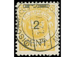 1923, 10 C. auf 400 M. dunkelolivbraun, Aufdrucktype IV, Aufdruckfehler “linker Zierbalken stark ausgebrochen” (Aufdruckfeld 