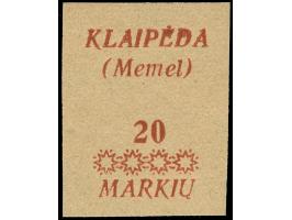 1923, 20 M., Andruckprobe nur des Aufdrucks auf bräunlichem Papier vor Druckbeginn der eigentlichen Ausgabe, Aufdruckfeld 82,