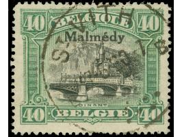 1920, 40 C. grün/schwarz, gezähnt L 15, sauber gestempelt “ST. VITH”, tadellos, Kurzbefund Dr. Hoffner BPP (2013)