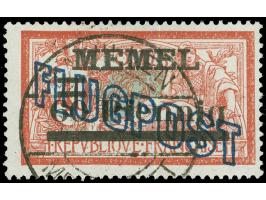 1922, Flugpost 60 Pfg. auf 40 C. mittelkarminrot/türkisgrau, wießes Papier, mit Abart “nachgezogene Druckbuchstaben”, sauber 