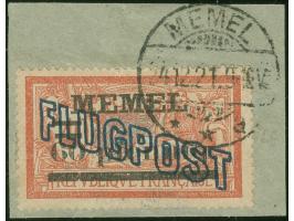 1922, Flugpost 60 Pfg. auf 40 C. dunkelgraurot/türkisgrau, weißes Papier, mit Abart “nachgezogene Druckbuchstaben”, Aufdruckf