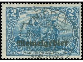 1920, Germania 2 M. dunkelkobaltblau, mit Plattenfehler “Krone links beschädigt sowie kleiner waagerechter Strich im E vom zw