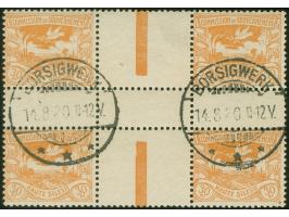 1920, Freimarke 30 Pfg rötlichorange, Herzstück, sauber gestempelt “BORSIGWERG *** 14.8.20”, tadellos, Kurzbefund Gruber BPP 