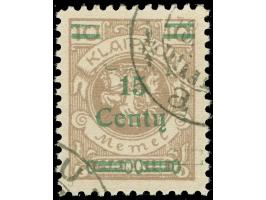 1923, 15 C. auf 10 M. hellbraun, doppelter Aufdruck, gestempelt, tadellos, Fotobefund Prof. Dr. Klein (2011)
