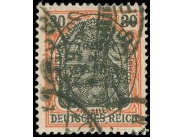 1920, Hochovalaufdruck 30 Pfg., Plattenfehler “unterer Fuß des erten e in Deutsches verbogen”, gestempelt, tadellos, Fotobefu