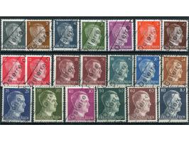 1945, private Erinnerungsausgabe von SENFTENBERG auf den Hitler-Freimarken zu 1 Pf. bis 80 Pf, postfrisch.
