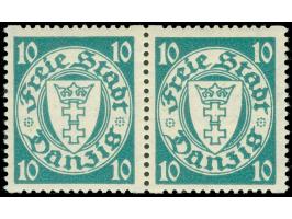 1937, Staatswappen im Oval 10 Pfg. bläulichgrün, waagerechtes Paar mit Rollenzähnung, postfrisch, tadellos&nbsp;