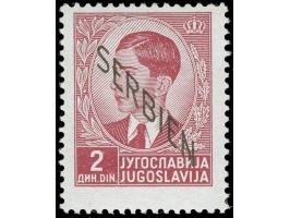1941, Freimarke 2 Din. karminrot, ohne Netzüberdruck, postfrisch, tadellos, seltene Marke, sign. Krischke und Fotoattest Kley