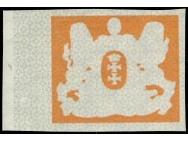 1922, Großes Staatswappen 9 M. orange, linkes Seitenrandstück als ungezähnter Probedruck, postfrisch, tadellos, selten, unsig