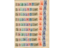 1932, Garibaldi 14 complete sets "Calino" to "Stampalia" including Castelrosso with island overprints, mint never hinged with