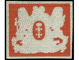 1921, Großes Staatswappen, roter Phasendruck, Wasserzeichen 2Y, sauber ungebraucht, herstellungsbedingte Papierfalten, tadell