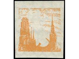 1921, Tuberkulose-Woche 1,20 M., ungezähnter Phasendruck in ockerbraun, nur der Hintergrund gedruckt, sauber ungebraucht, tad