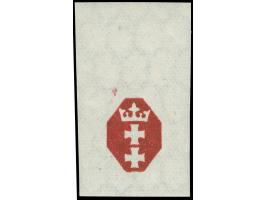 1921, Kleines Staatswappen 30 Pfg., Oberrandstück, Phasendruck nur des Mittelstücks, postfrisch, tadellos, sign Kniep BPP, Ku