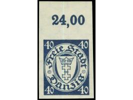 1935, Staatswappen im Oval 40 Pfg. schwärzlichlilaultramarin, Oberrandstück, ungezähnt, postfrisch, tadellos, sign. Kniep BPP