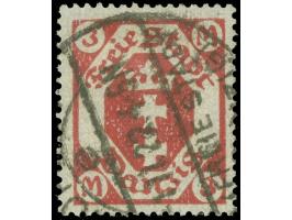 1922, Kleines Staatswappen 3 M. karminrot, sauber und zeitgerecht entwertet “ZOPPOT e -1.11.22”, tadellos, mit zeitgerechter 