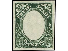 1923, Kogge 10 M. schwarzgraugrün, ungezähnter Phasendruck ohne Mittelstück, postfrisch, tadellos, unsigniert, Fotobefund Gru