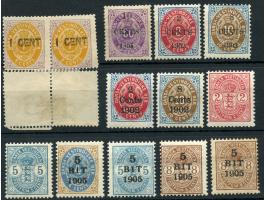 1887, 1 CENT on 7 c. yellow lilac, unused no gum, perfs apart and hinged, margin pair showing ‘parts of sheet marginal waterm