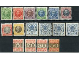 1907, Frederic VIII complete set of 8 stamps unused with gum, good perforation, fresh colour, plus two postage due sets with 