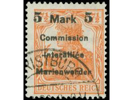 1920, Germania 5 M. auf 7 ½ Pfg. rötlichorange, Aufdruck Type AIae, sauber gestempelt “CHRISTBURG", tadellos, sign. Klein BPP