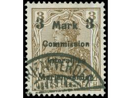 1920, Germania 3 M. auf 3 Pfg. dunkelorangebraun, Aufdruck Type BIbs, gestempelt, tadellos, sign. Klein BPP