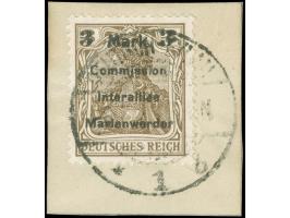 1920, Germania 3 M. auf 3 Pfg. dunkelorangebraun, Aufdruck Type AIIb, sauber gestempelt “DEUTSCH EYLAU” auf Briefstück, tadel