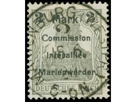 1920, Germania 2 M. auf 2 ½ Pfg. dunkelolivgrau, Aufdruck Type AIIIb, sauber gestempelt “MARIENBURG (WESTPR.) 2 18.6.20”, tad