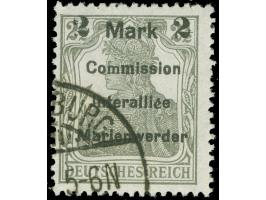 1920, Germania 2 M. auf 2 ½ Pfg. dunkelolivgrau, Aufdruck Type AIam, gestempelt, tadellos, sign. Klein BPP