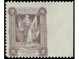 1920, 2. Mailänder Ausgabe 2 M. schwärzlichbraunviolett, rechtes Seitenrandstück, dort ungezähnt, postfrisch, tadellos, sign.
