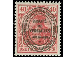 1920, Nicht ausgegeben, Ovalaufdruck: Germania 40 Pfg. lebhaftrotkarmin, postfrisch, tadellos, unsigniert.