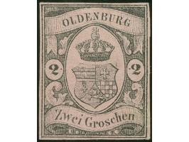 1859/61, 2 Gr. auf mattrötlichkarmin, farbfrisch und allseits vollrandig, ungebraucht ohne Gummi, kleine helle Stelle, ansons