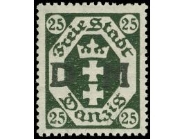 1921, Kleines Staatswappen 25 Pfg., liegendes Wasserzeichen, sauber ungebraucht, tadellos, Eigentumszeichen, Fotobefund Bock 