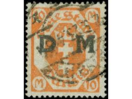 1923, Kleines Staatswappen 10 M., stehendes Wasserzeichen, sauber gestempelt, tadellos, Kurzbefund Soecknick BPP (2018)