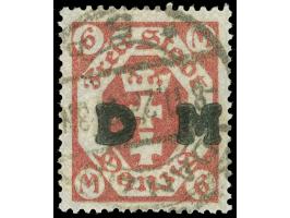 1922, Kleines Staatswappen 6 M. rotkarmin, sauber und zeitgerecht gestempelt DANZIG * 5", tadellos, Kurzbefund Soecknick BPP 