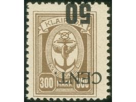 1923, Angliederung des Memellandes an Litauen 50 C. auf 300 M., kopfstehender Aufdruck, postfrisch, tadellos, sign. Ing. Beck