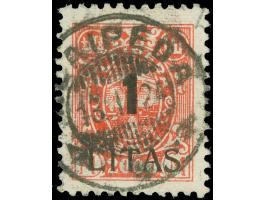 1923, Angliederung des Memellandes an Litauen 1 L. auf 2000 M., weiter Abstand zwischen Wertziffer und Litas, sauber gestempe