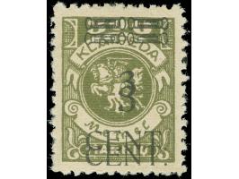 1923, Freimarke 3 C. auf 300 M. oliv, doppelter Aufdruck, sauber ungebraucht, tadellos, sign. Klein BPP