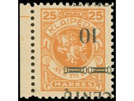 1923, Freimarke 10 C. auf 25 M. lebhaftrötlichorange, kopfstehender Aufdruck, postfrisch, tadellos, sign. Klein BPP&nbsp;