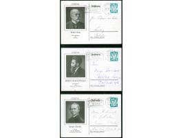 1939, Kongress der Ärzte und Naturforscher in Zoppot 10 Pfg. Sonderpostkarte, Kreidepapier, alle drei verschiedenen Motive, j