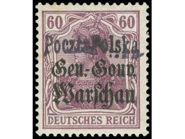 1918, Germania 60 Pfg. lila, einzeiliger schwarzvioletter Handstempelaufdruck, sauber ungebraucht, tadellos, sign. u. a. Schm