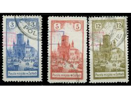 1918, Stadtansicht 6 H. auf 3 - 24 H. auf 12, sauber gestempelt, tadellos, sign. Mikulski&nbsp;