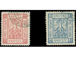 1917, Wappenzeichnung 2 Gr. und 4 Gr., Type 5, sauber gestempelt, tadellos, sign. u. a. Schmutz, Jungjohann BPP