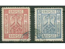 1917, Wappenzeichnung 2 Gr. und 4 Gr., Type 4, sauber gestempelt, tadellos, sign. Jungjohann BPP