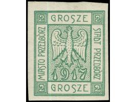 1917, Wappenzeichnung 2 Gr. grün, ungezähnter Probedruck auf ungummiertem Papier, tadellos, sign. Petriuk&nbsp;