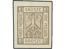 1918, Wappenzeichnung 4 Gr. braun, geschnittener Probedruck, postfrisch, tadellos, sign. Petriuk&nbsp;