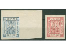 1917, Wappenzeichnung 2 Gr. und 4 Gr., Type 4, 2 Gr. als rechte obere Bogenecke, sauber ungebraucht, tadellos, sign. Jungjoha