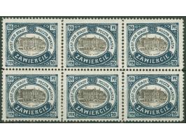 1916, Ansichten 20 F., ohne Kontrllaufdruck, Sechserblock, postfrisch, tadellos, Einheiten sind selten, sign. S. Petriuk PZF